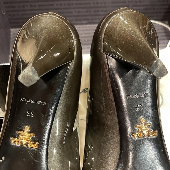 Prada Taffetas Glamour Pumps Grafite Color Size 38 - Picture 8 of 10